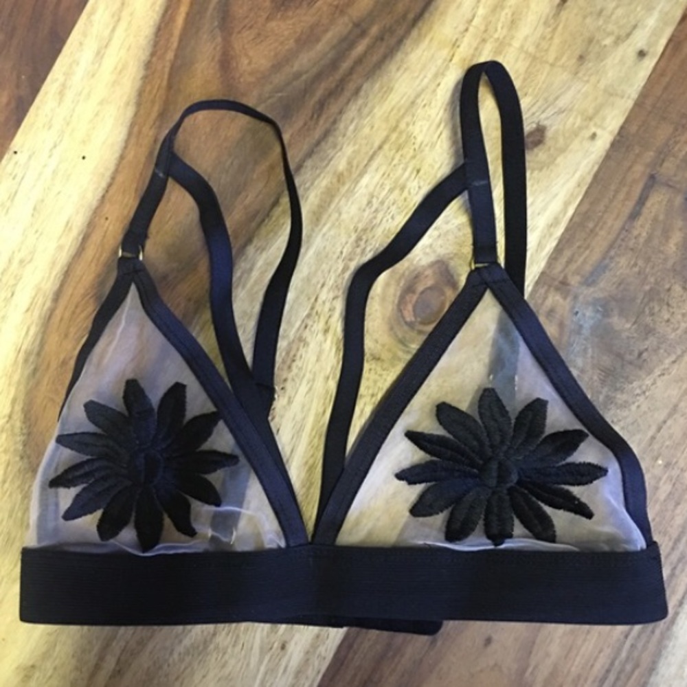 Daisy Appliqué bralette